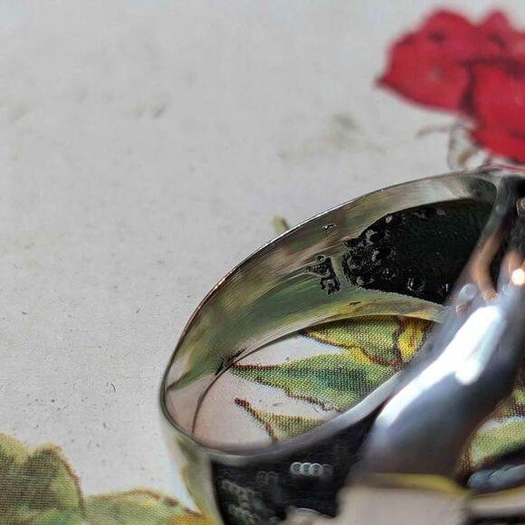 Eagle Feather Hold Red Onyx Mens Ring 925 Sterling silver Turkish Fine Jewelry - Picture 4 of 9